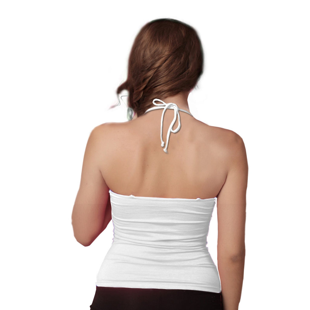 Sona Women'S White Multiway Halter Neck With Free Transparent Strap Ca –  sonaebuy