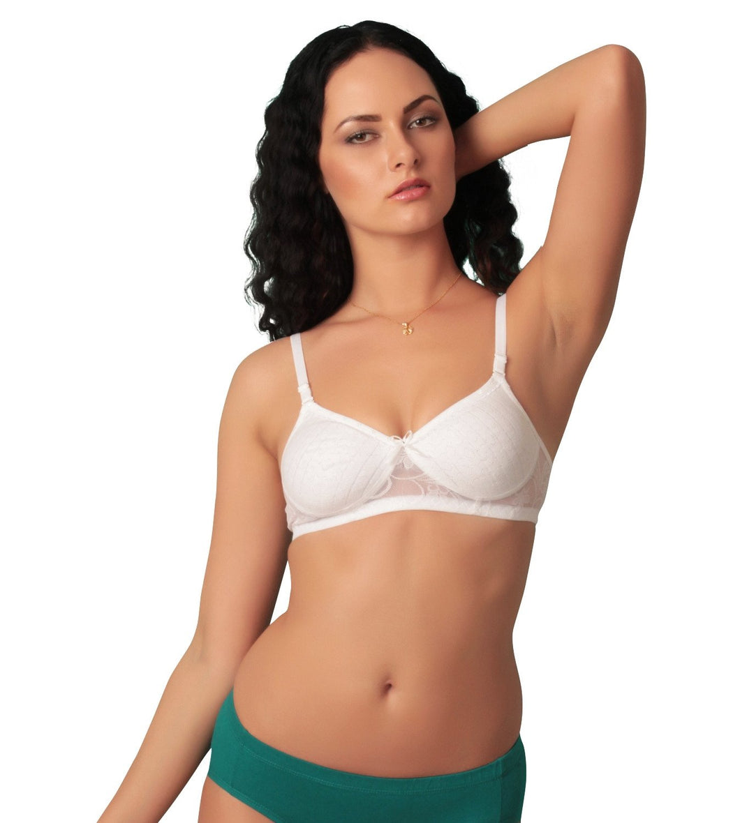 Sona M1012 Women White Full Cup Everyday Essential T-Shirt Bra