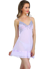 Sona Women White Net Babydoll Nightwear Lingerie dress with Panty