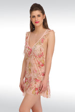 Sona® Women Pink Net Babydoll Nightwear Lingerie dress with Panty (Free Size)