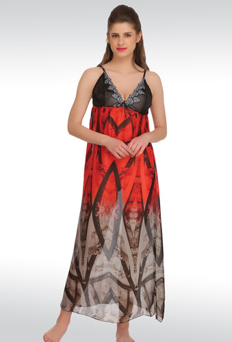 Sona® Women Black Satin BabyDoll Nightwear Dresses With Panty (Free Size)
