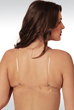 Backless Light Padded Bra With Transparent Back Strap Green