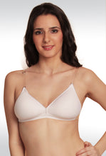 Backless Light Padded Bra With Transparent Back Strap Baby-Pink