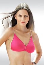 Backless Light Padded Bra With Transparent Back Strap Hot-Pink