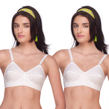 Full Coverage Everyday 100% Cotton ,Elastic Strap Bra (Pack of 2)