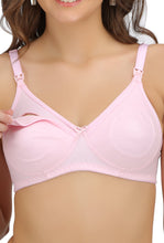 Feeding bra 04, Maternity Nursing Women Breast feeding Light Pink Cotton Bra