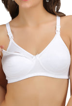 Feeding bra 04, Maternity Nursing Women Breast feeding White Cotton Bra