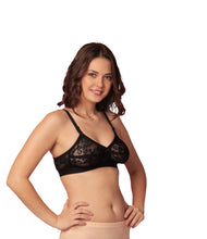 Sona L002 Women Black Non Padded Lace Full Coverage Bra