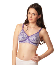 Sona M1010 Women Purple Printed Everyday Full Cup Seamless T-Shirt Bra