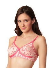 Sona M1010 Women Pink Printed Everyday Full Cup Seamless T-Shirt Bra