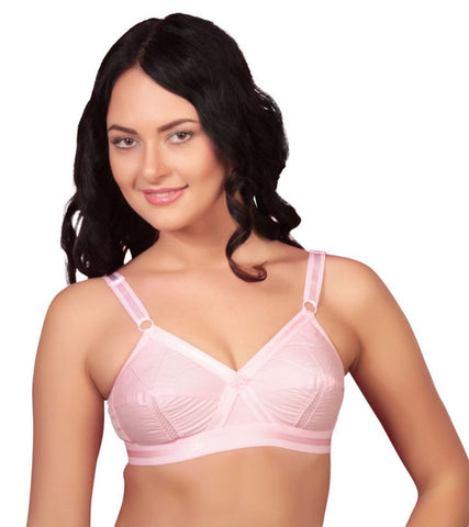 Sona Women Perfecto Pink Color Full Cup Everyday Plus Size Cotton Bra