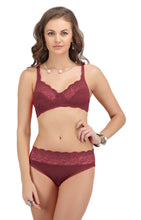 Sona Women'S Salsa Lace Full Coverage Non Padded Bra & Panty Sets