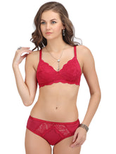 Sona Women'S Salsa Lace Full Coverage Non Padded Bra & Panty Sets